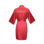 Red Satin Bridesmaid Robe for Wedding Bridal Party