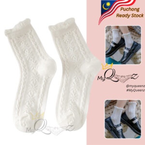 Stokin panjang wanita – cute long frilled socks Malaysia