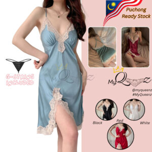 Satin babydoll Malaysia – ice silk nightdress baju tidur satin