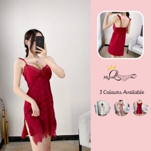Korean lace chemise pyjama set Malaysia – baju tidur Korea wanita